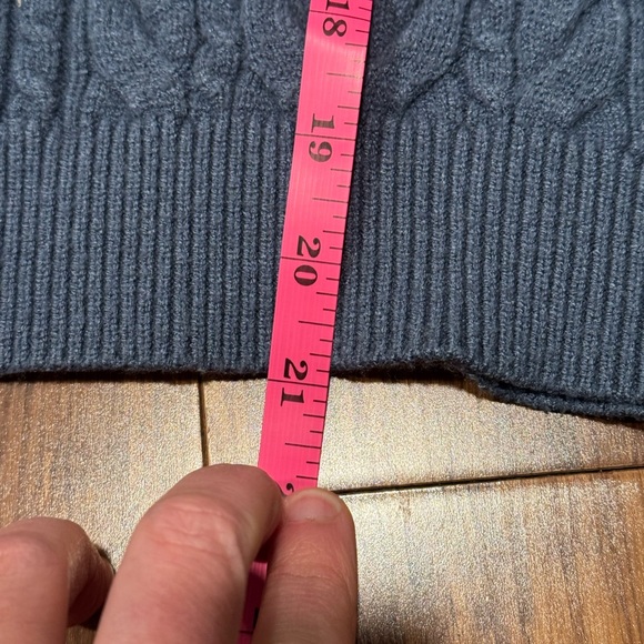 Philosophy Soft Knit Crewneck Cable Knit Sweater - Blue Woman small Petite S/P - Picture 6 of 6